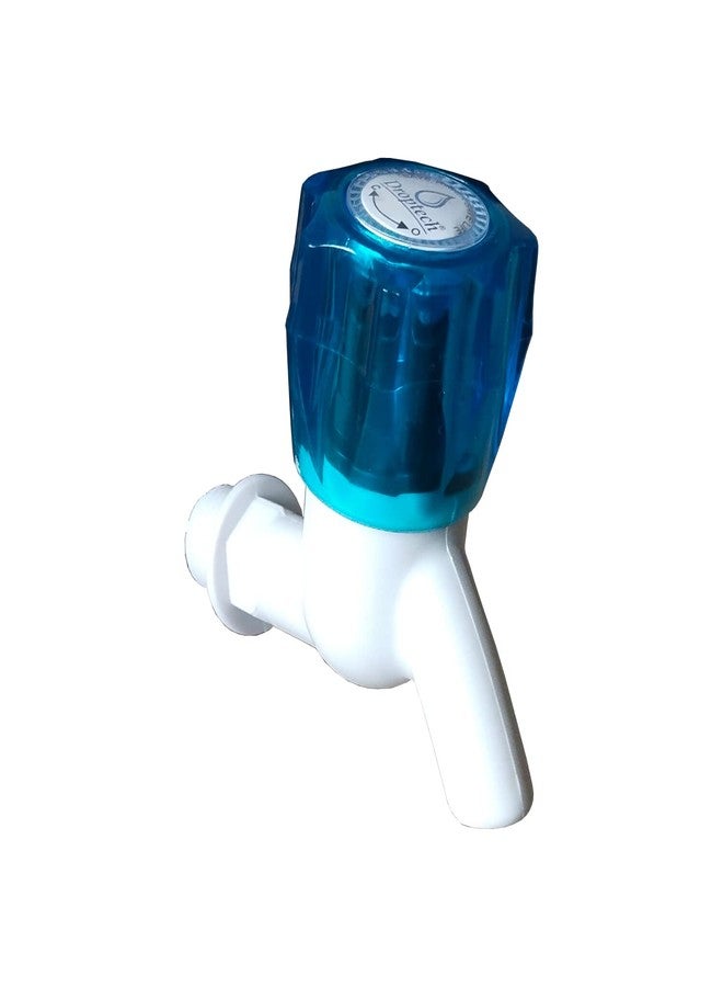 Droptech Blue Crystal PVC Plastic Bib Cock/Water Taps for Kitchen Bathroom Wash Basins - Set of 12 (1/2", 15 mm) Type PVC Taps Faucet for Hot and Cold Water - Image 4